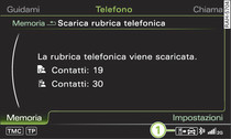 Scaricamento manuale della rubrica